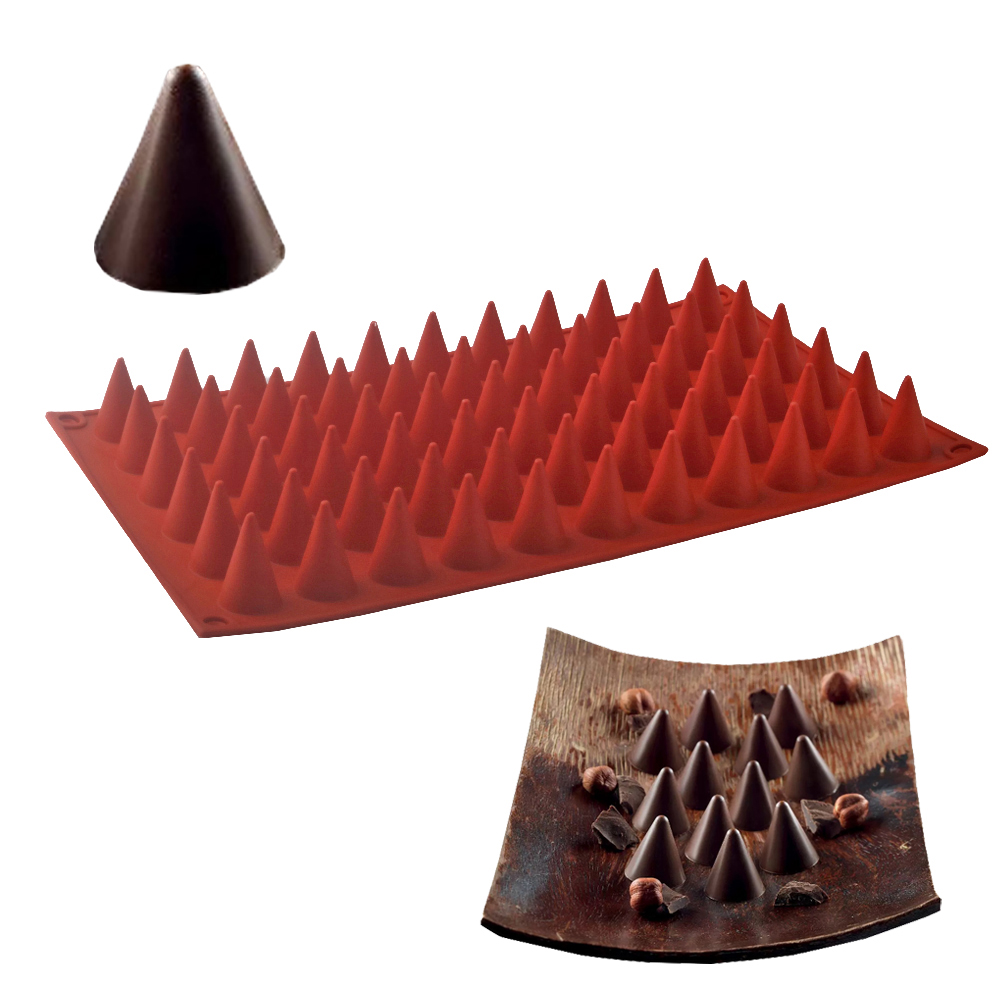 Kitchen Baking Utensil - 66-Cells Cone Chocolate Baking Mold Food