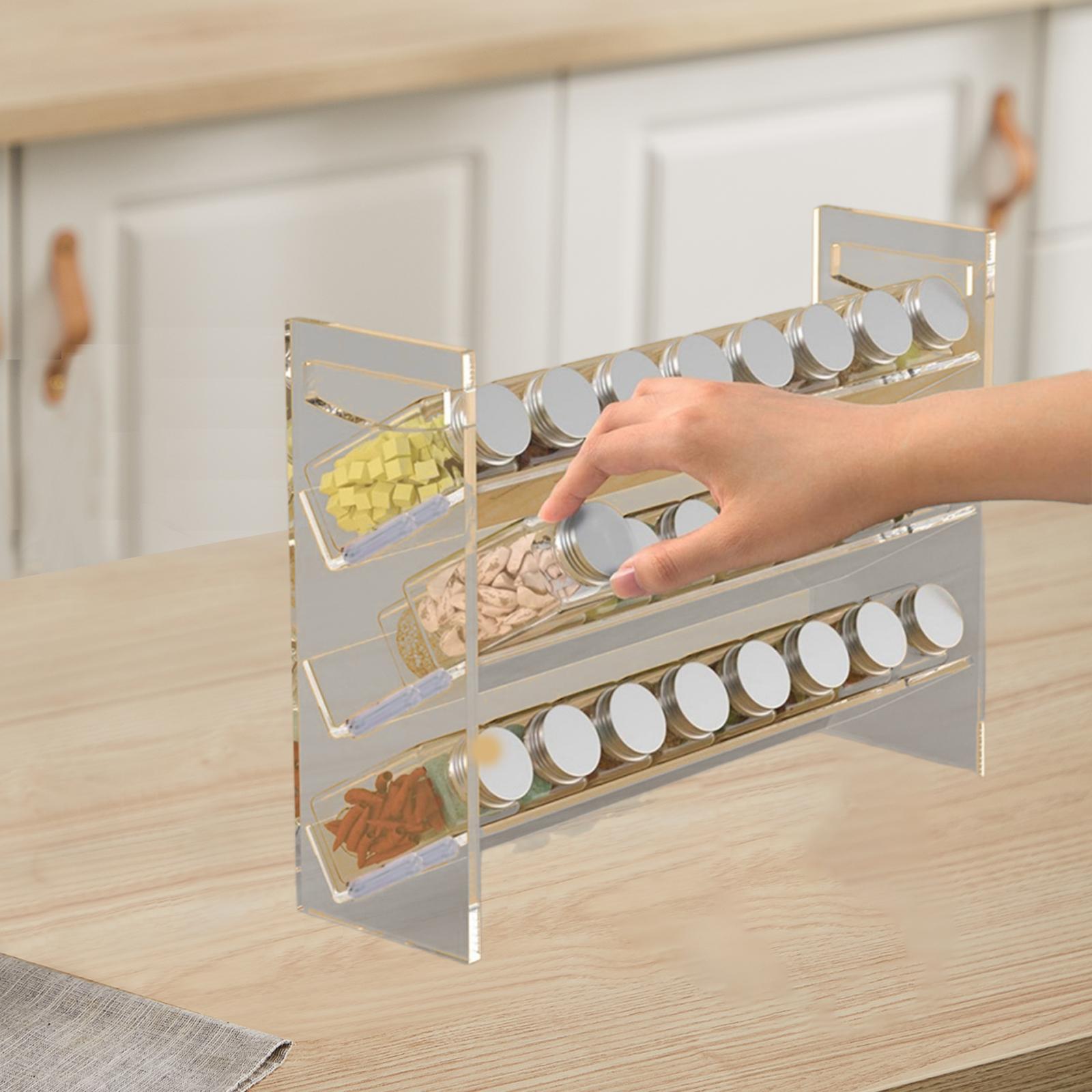 Kitchen Baking Pantry - Acrylic Spice Rack Perfume Organizer Stand