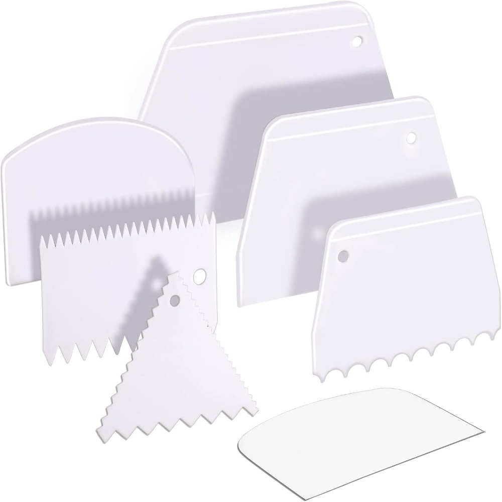 Bench Scraper Dough - 7 Pcs Kitchen Dough Scraper and