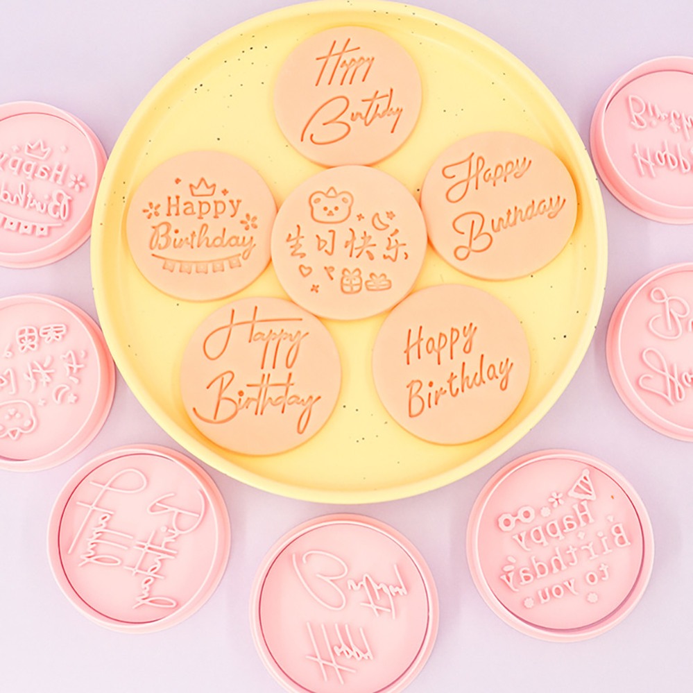 Kitchen Baking Utensil - Happy Birthday Cookie Cutters Biscuit Mold