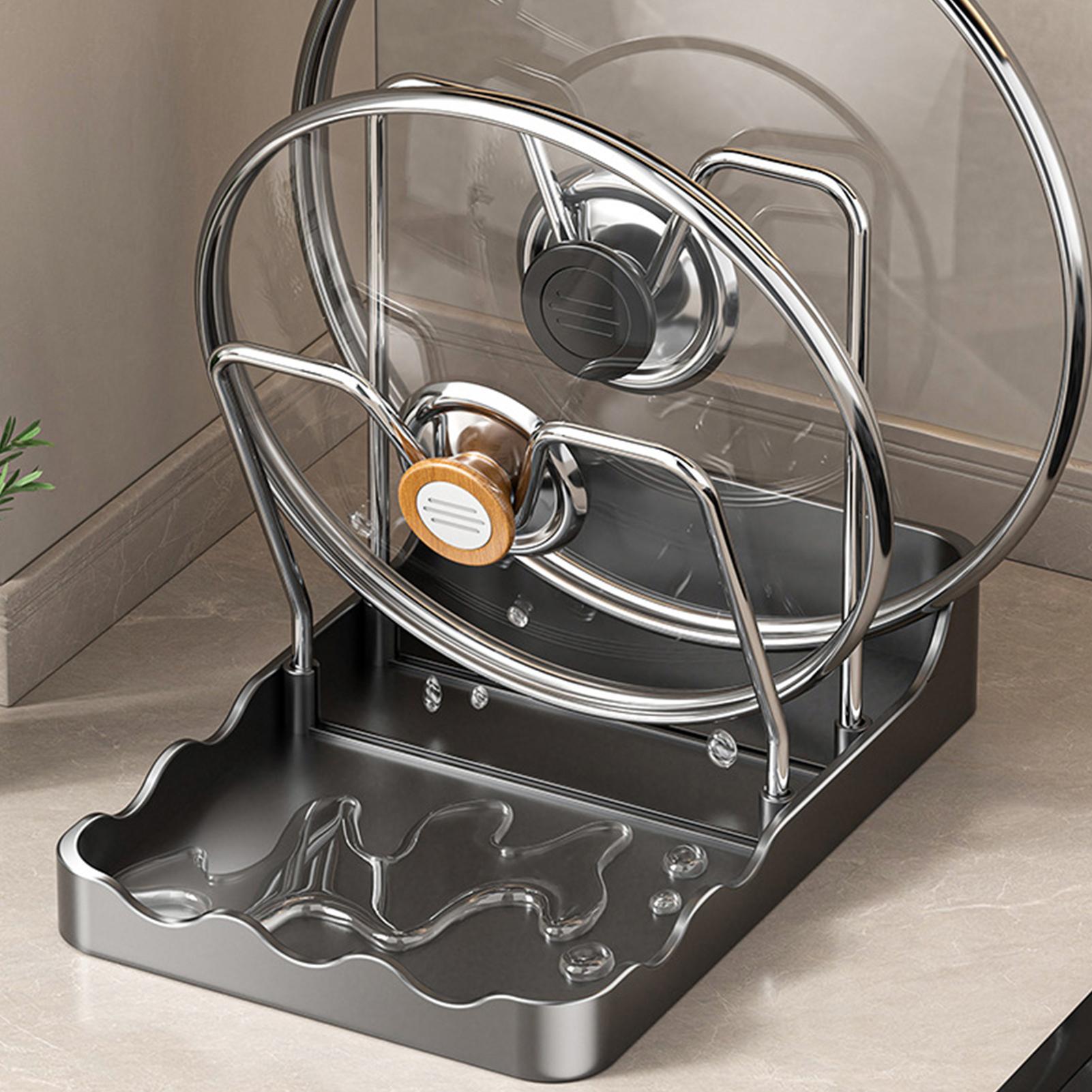 Kitchen Baking Pantry - Pot Lid Organizer Vertical Spoon Storage