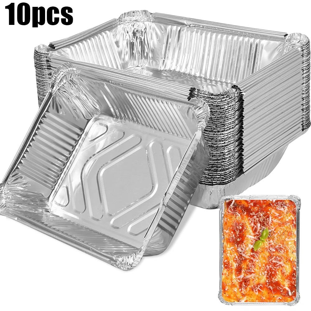 Kitchen Baking Pan Storage - 10PCS Disposable Aluminum Foil Food Storage