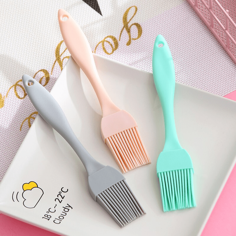 Kitchen Baking Brush - 3-piece silicone barbecue brush set, heat-resistant