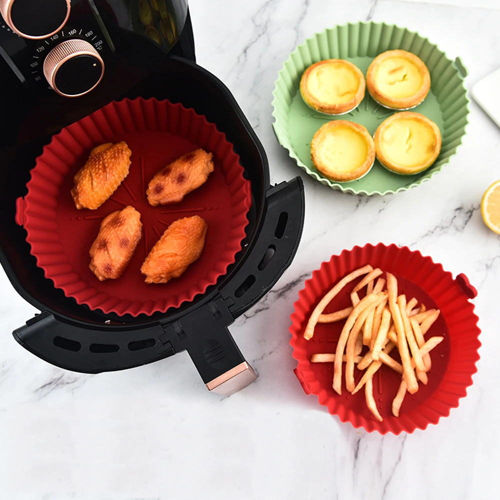 Kitchen Essentials Baking Tray - Round Air Fryer Silicone Pot -