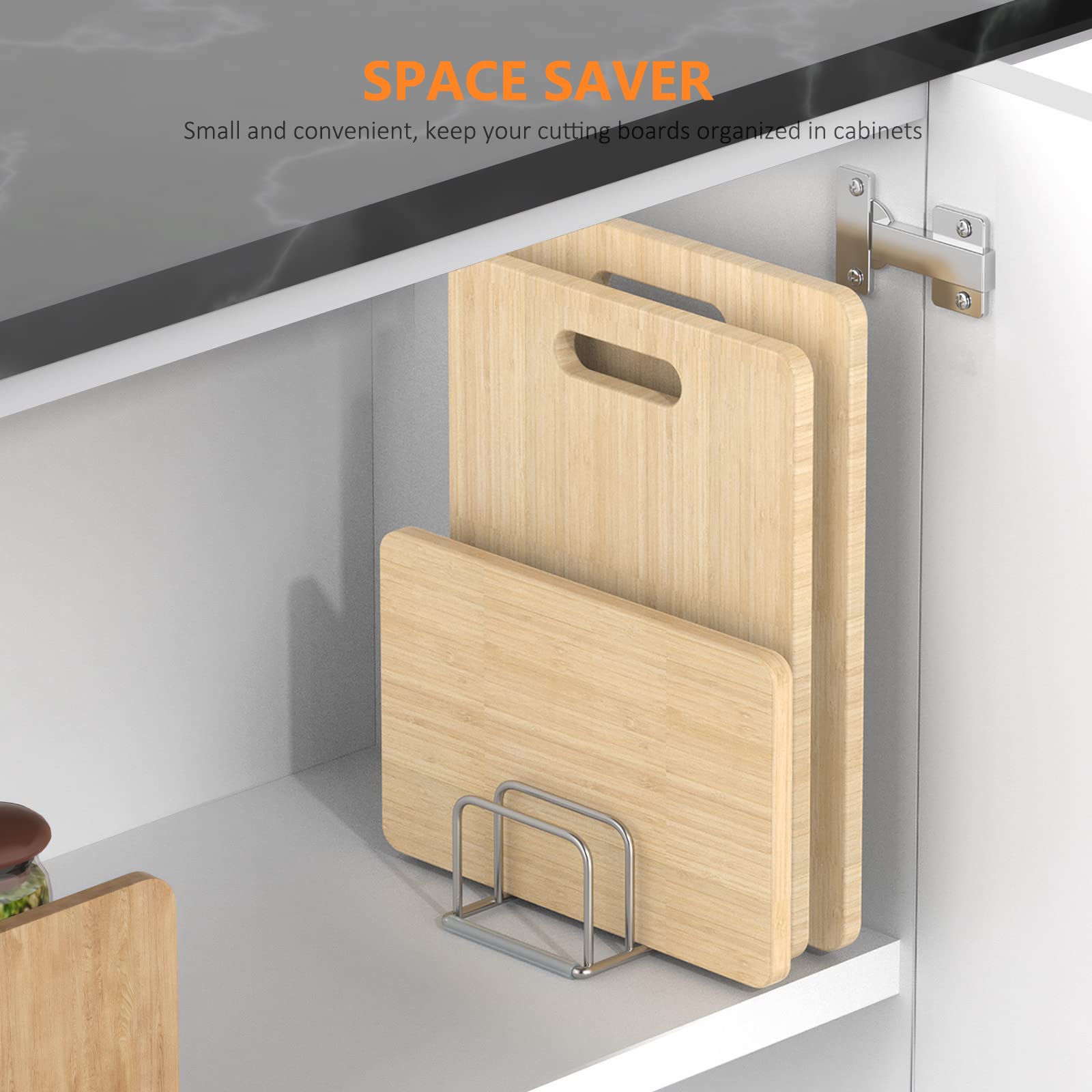Kitchen Cabinet Baking Organizer - Kitchen Cabinet Organizer, Steel Cookware Holder,
