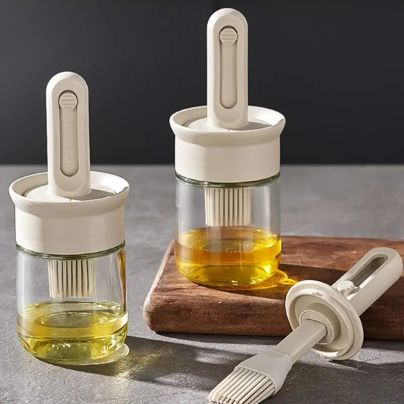 Kitchen Baking Brush - 1pc Oil Dispenser Bottle BPA-Free Heat-Resistant