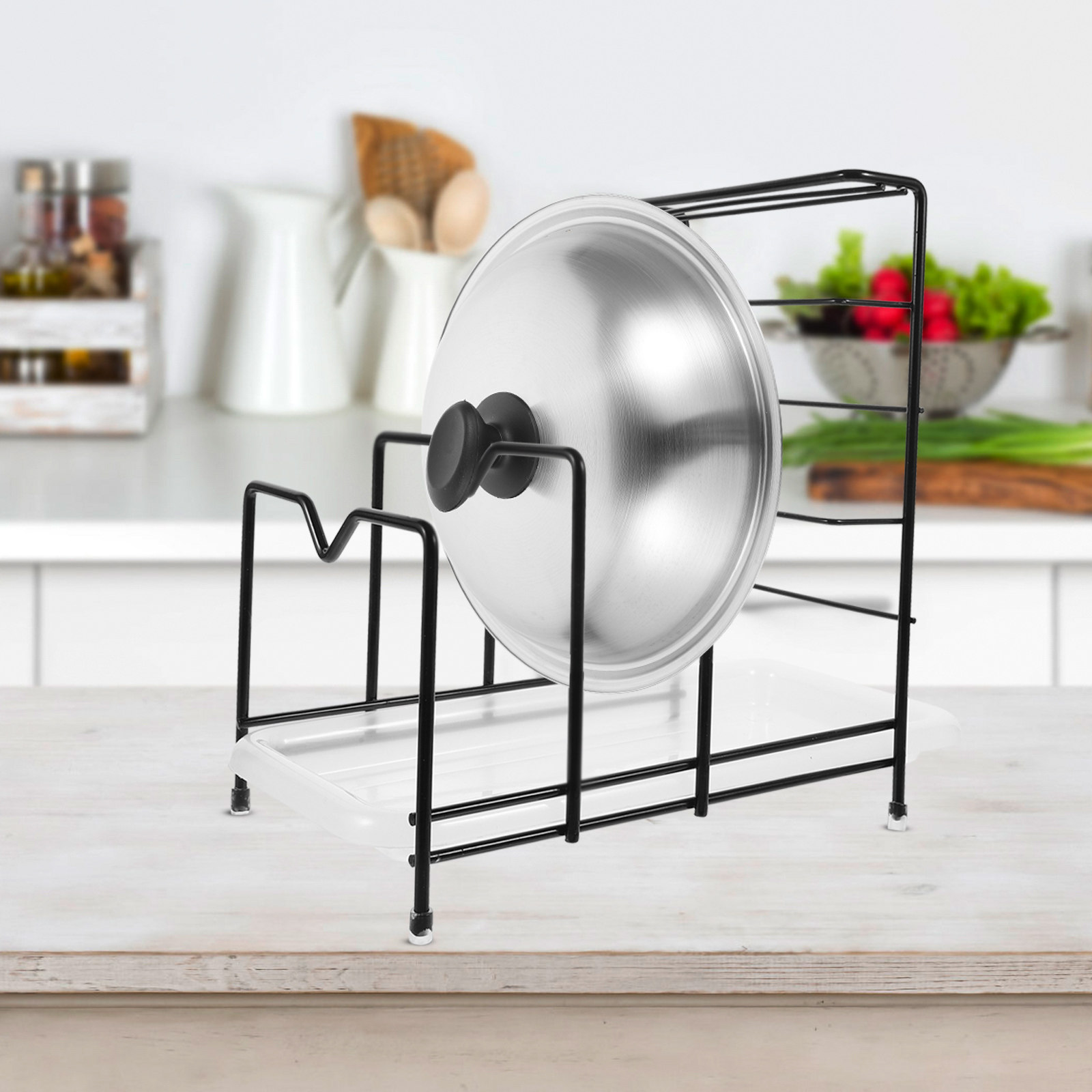 Kitchen Cabinet Baking Organizer - Lid Organizer for Pot Lids Cutting