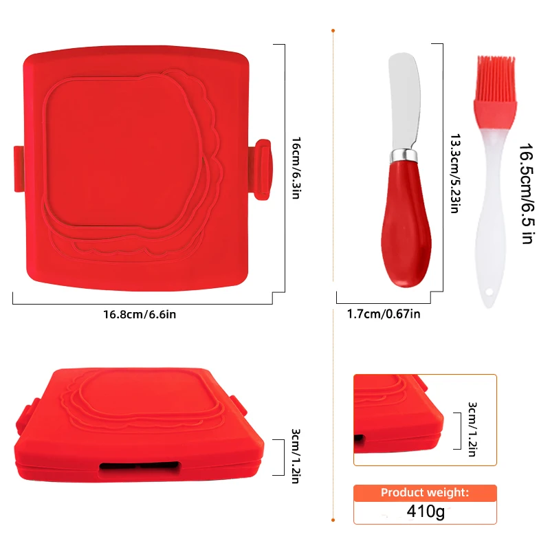3pack Food Grade Sandwich Toas - Kitchen Baking Brush ulasan dan harga