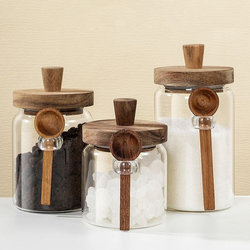 Clear Glass Candy Snack Jar wi - Kitchen Bank ulasan dan harga