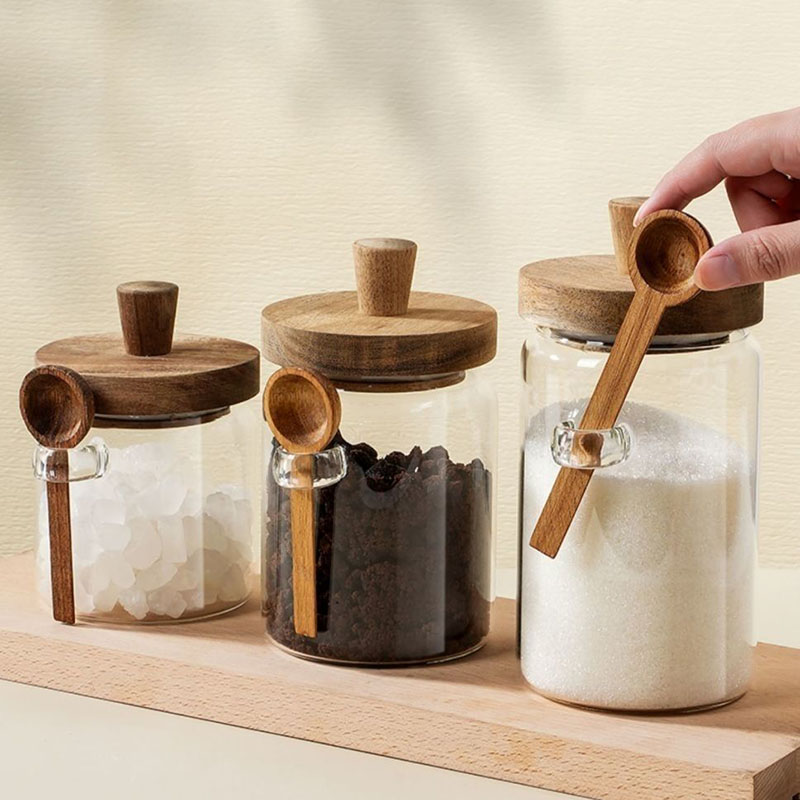 Clear Glass Candy Snack Jar wi - Kitchen Bank ulasan dan harga