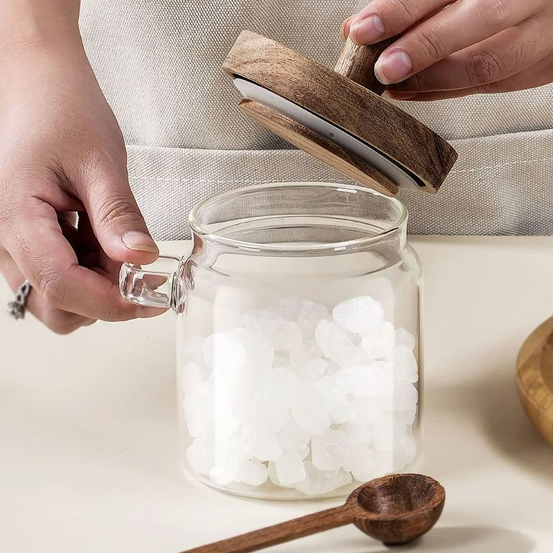 Clear Glass Candy Snack Jar wi - Kitchen Bank ulasan dan harga