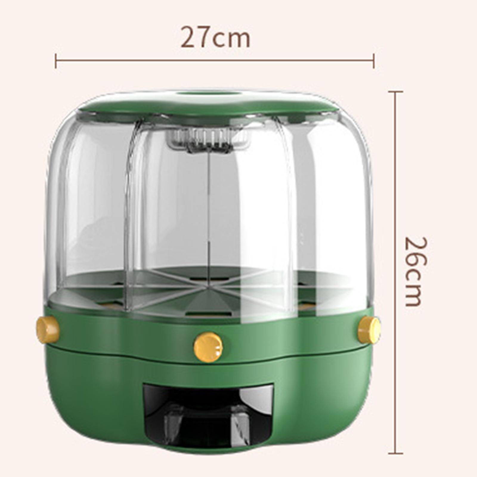 Rotating Cereal Dispenser Rice - Kitchen Baking Pantry ulasan dan harga