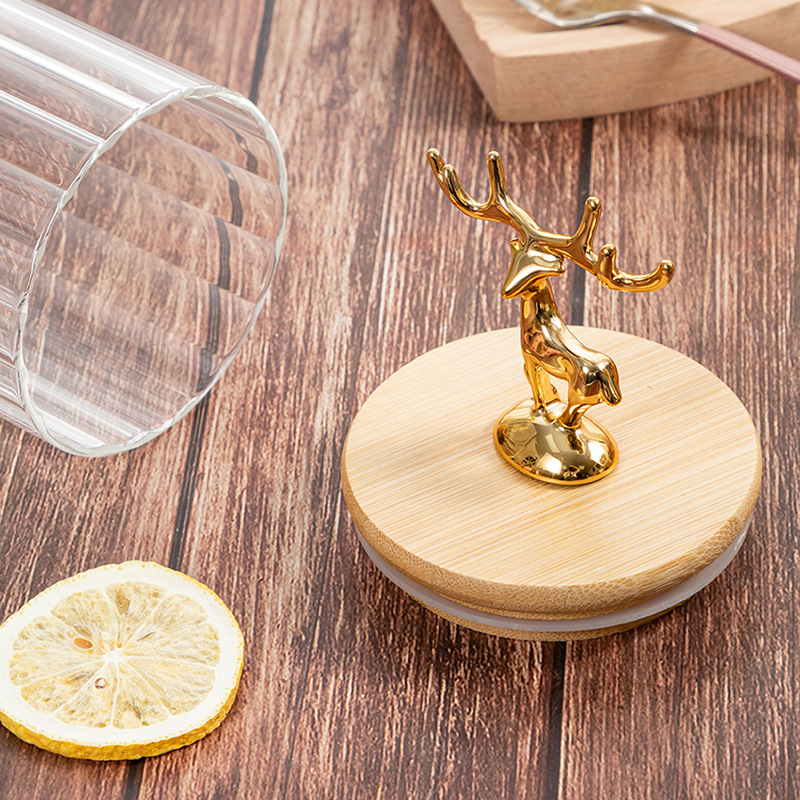 Nordic Golden Elk Storage Jar  - Kitchen Bank ulasan dan harga