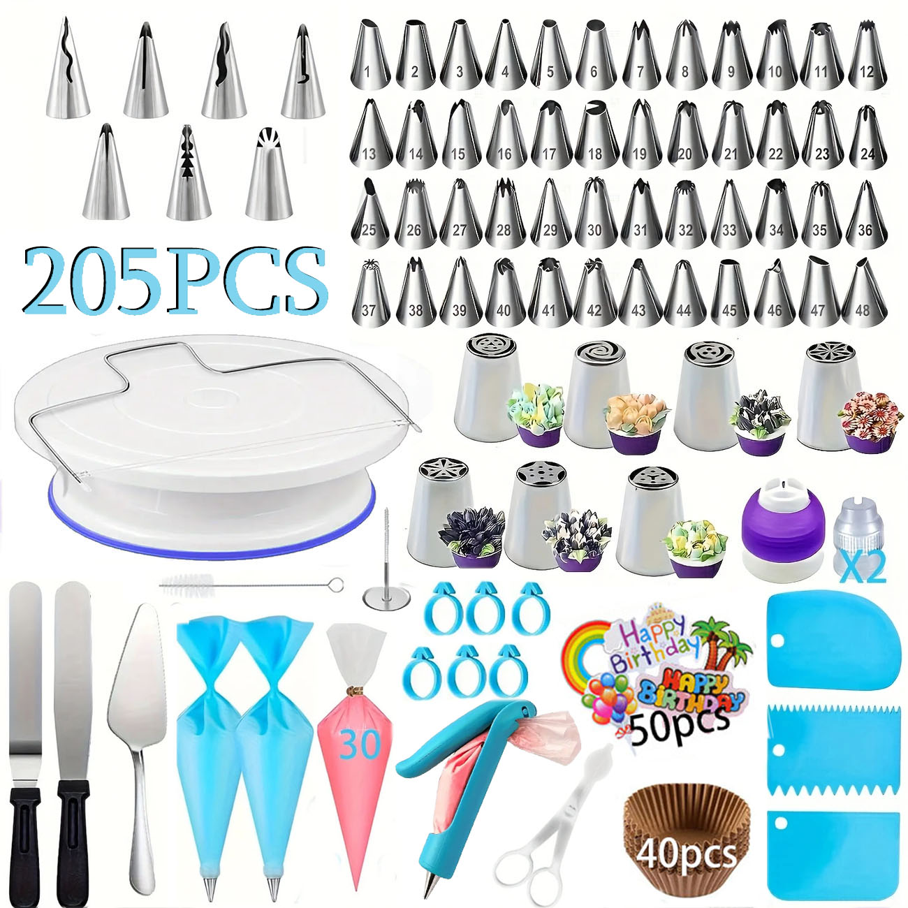 205PCS Professional Cake Decor - Fondant Smoother Set ulasan dan harga