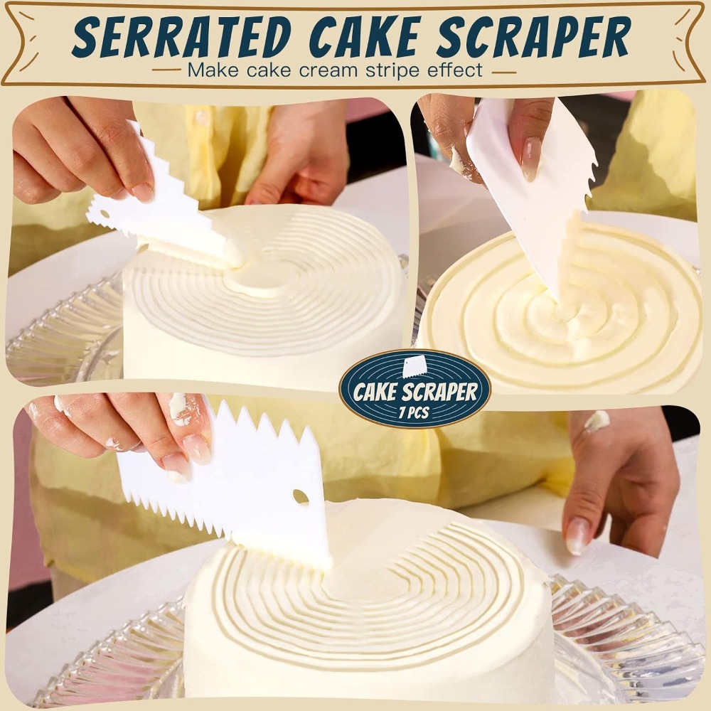 7 Pcs Kitchen Dough Scraper an - Bench Scraper Dough ulasan dan harga