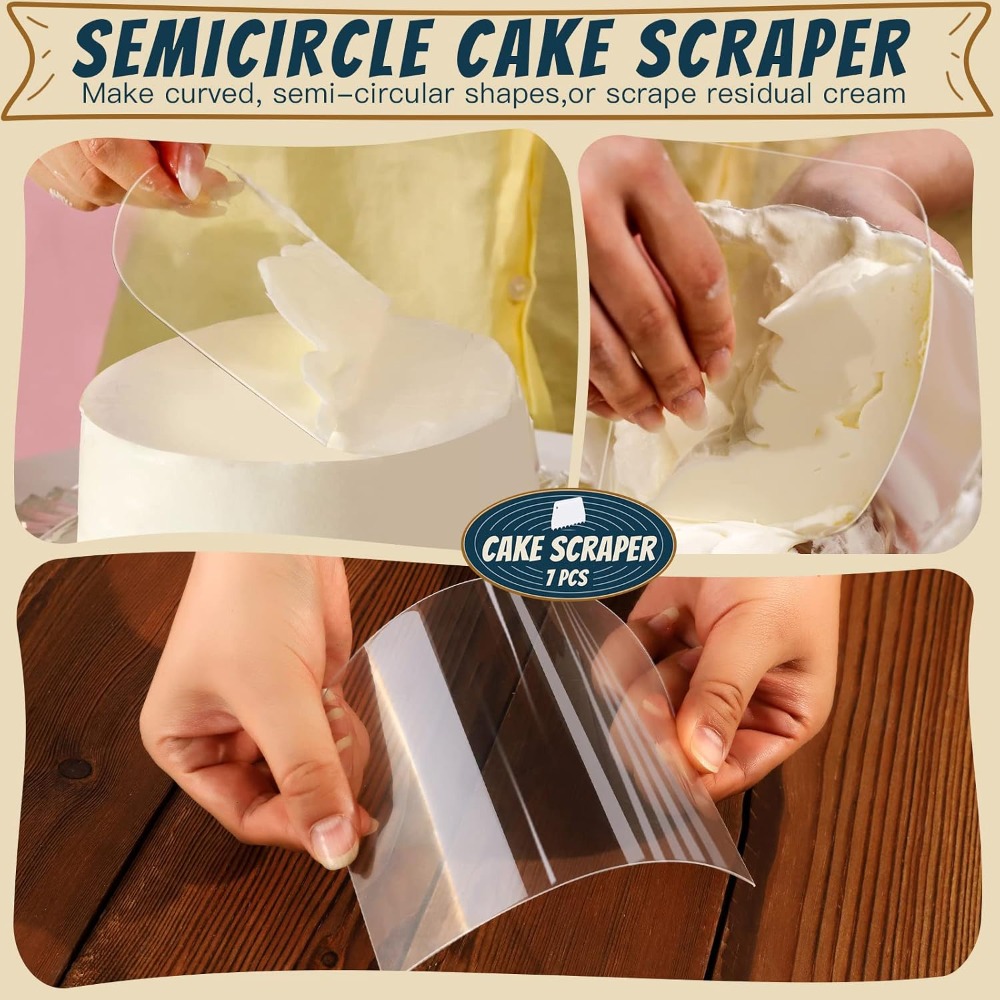 7 Pcs Kitchen Dough Scraper an - Bench Scraper Dough ulasan dan harga