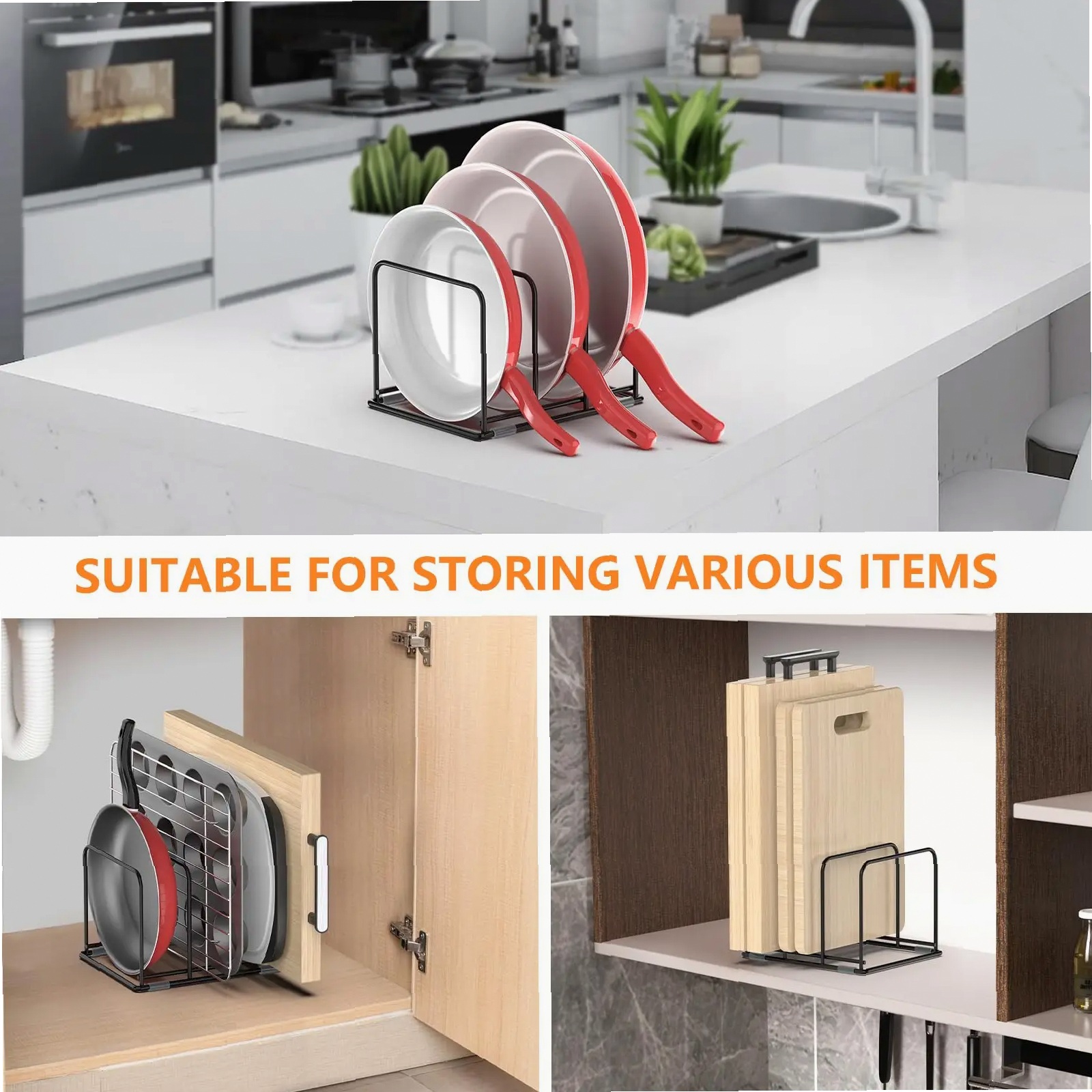 Pan Organizer for Kitchen Cabi - Kitchen Cabinet Baking Organizer ulasan dan harga