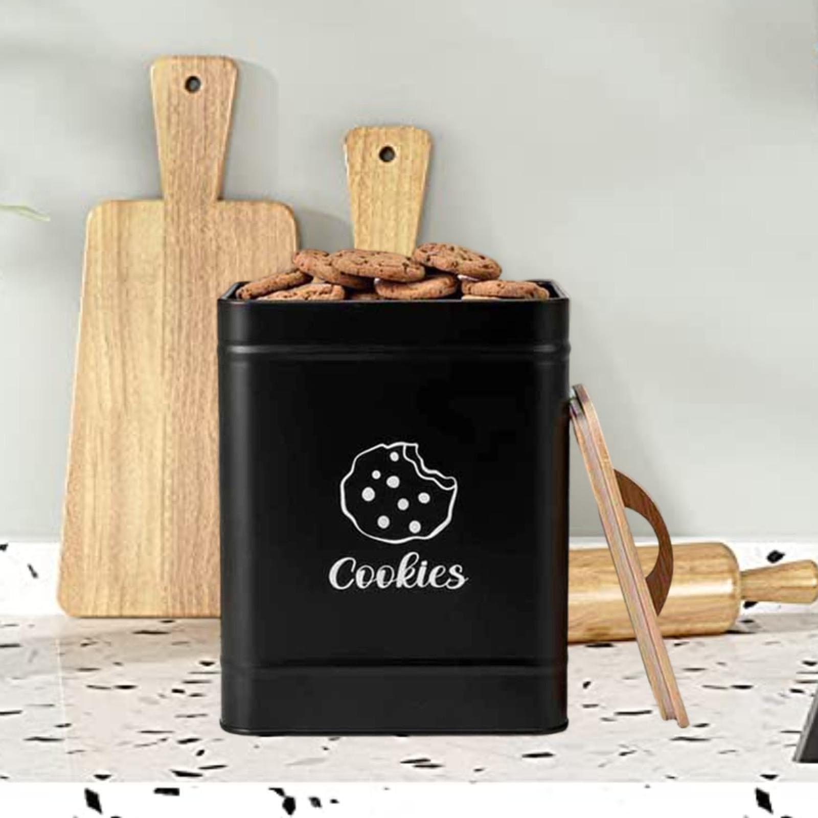 Cookie Jar Storage Tin Kitchen - Kitchen Baking Pantry ulasan dan harga