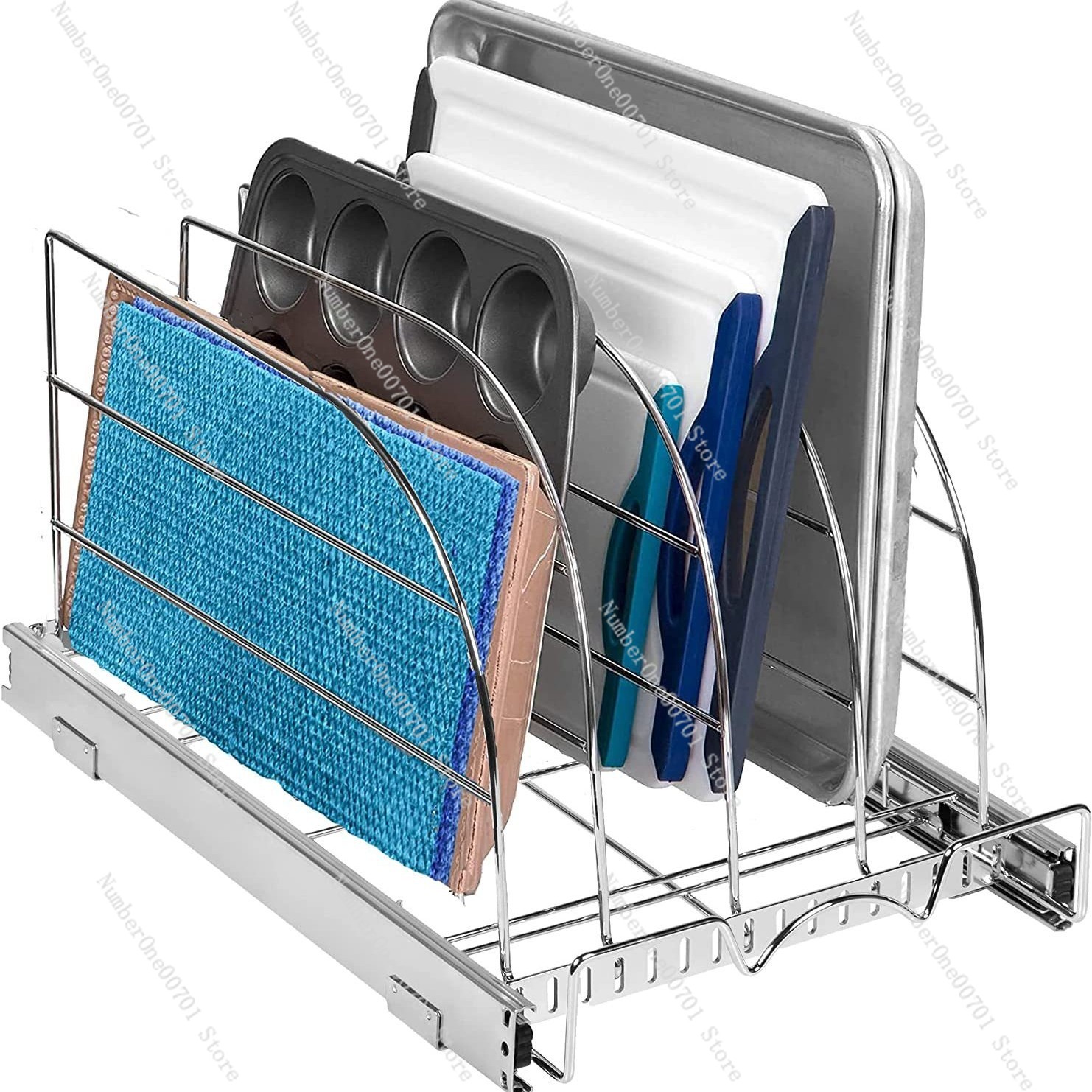 Slide-Out Kitchen Cabinet Orga - Kitchen Cabinet Baking Organizer ulasan dan harga