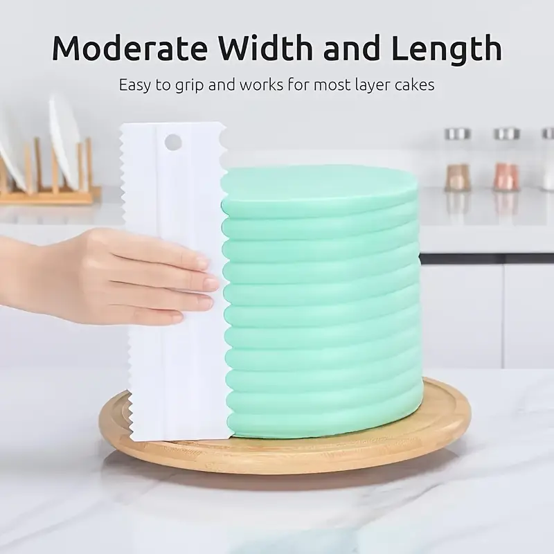 4Pcs Cake Scraper Set - Icing  - Fondant Smoother Set ulasan dan harga