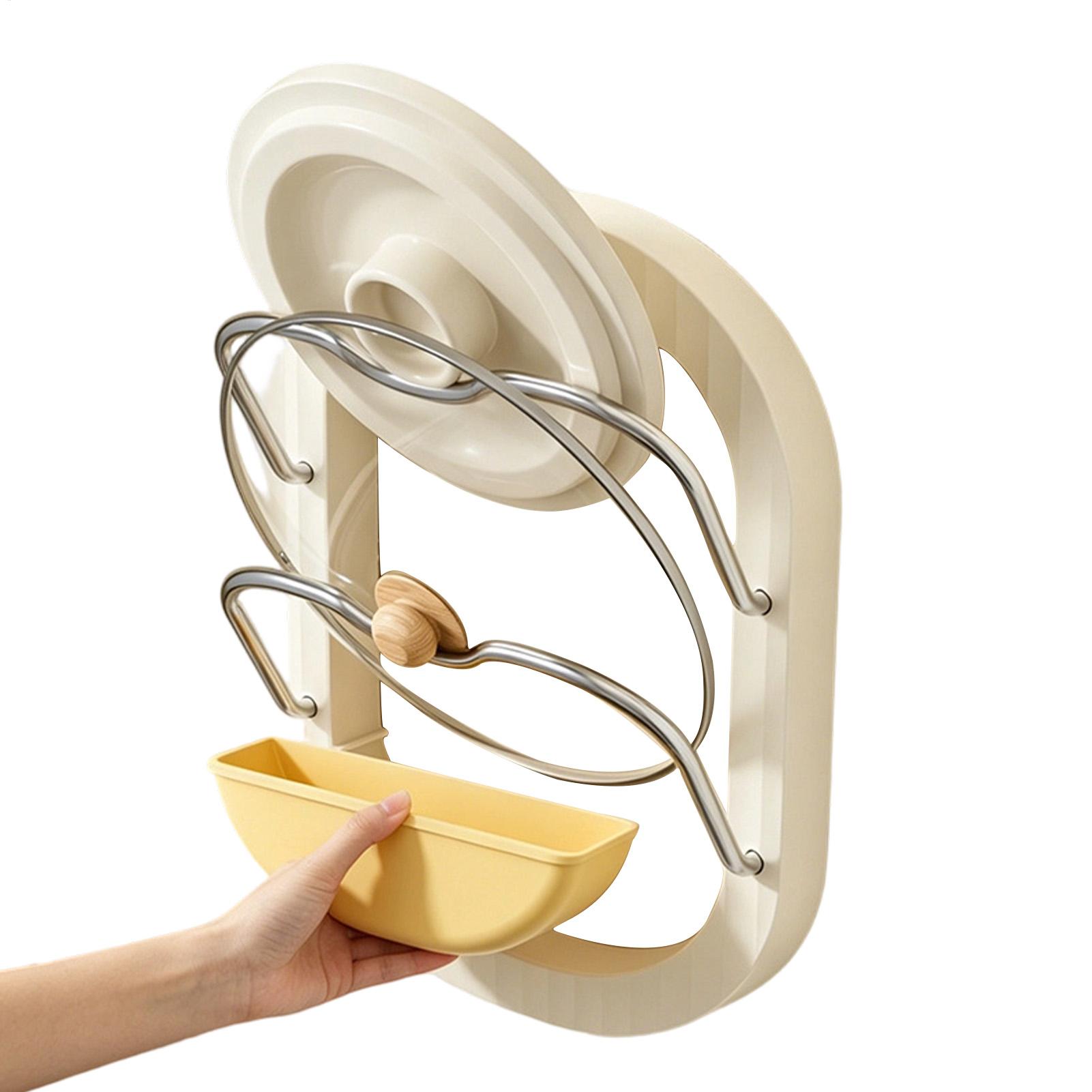 Pot Lid Rack 2-Tier Wall Mount - Kitchen Baking Pantry ulasan dan harga