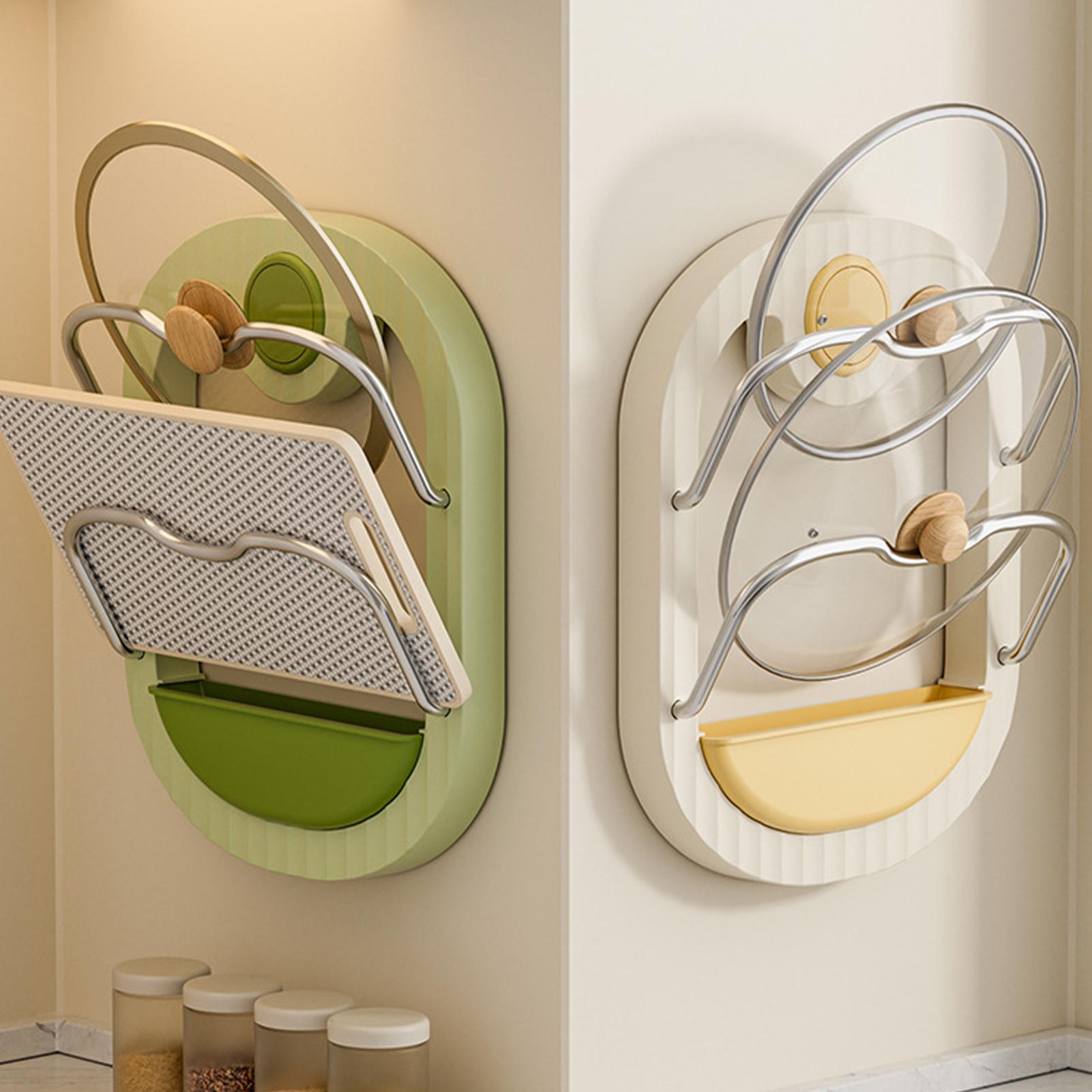Pot Lid Rack 2-Tier Wall Mount - Kitchen Baking Pantry ulasan dan harga