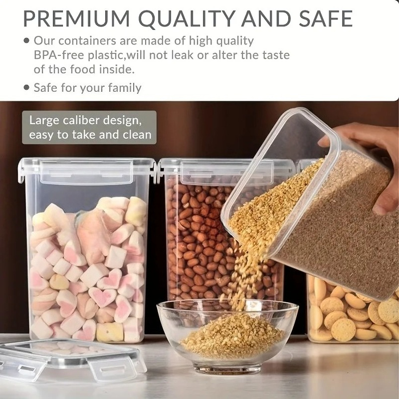 6Pcs Airtight Food Storage Con - Kitchen Baking Pantry ulasan dan harga