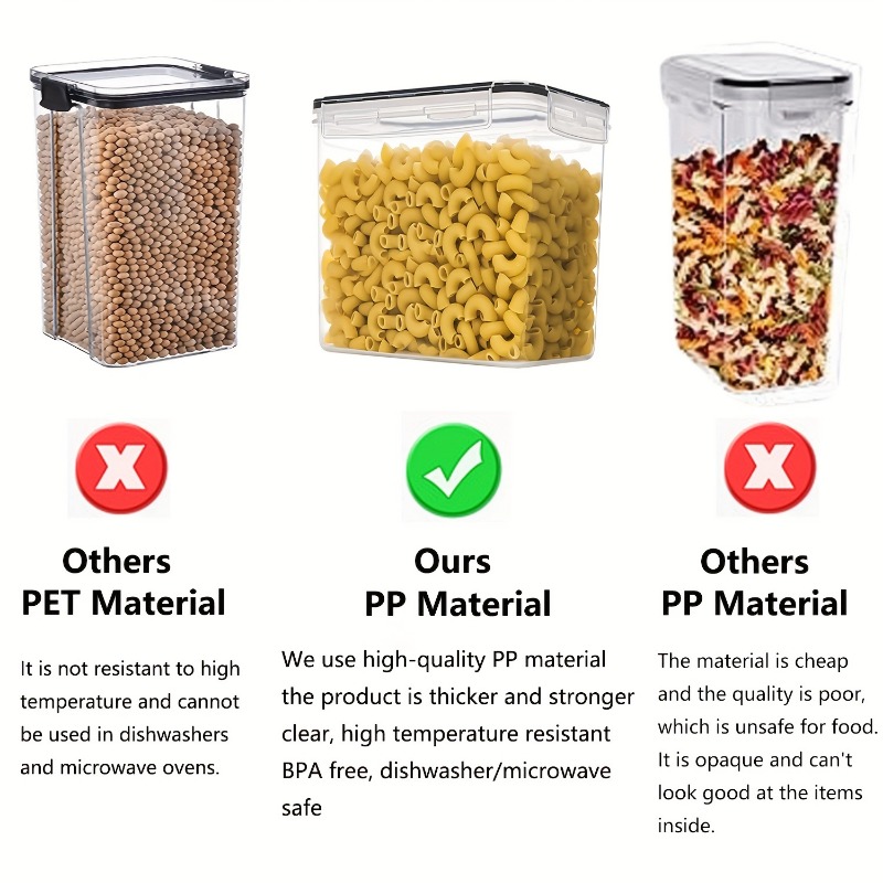 6Pcs Airtight Food Storage Con - Kitchen Baking Pantry ulasan dan harga