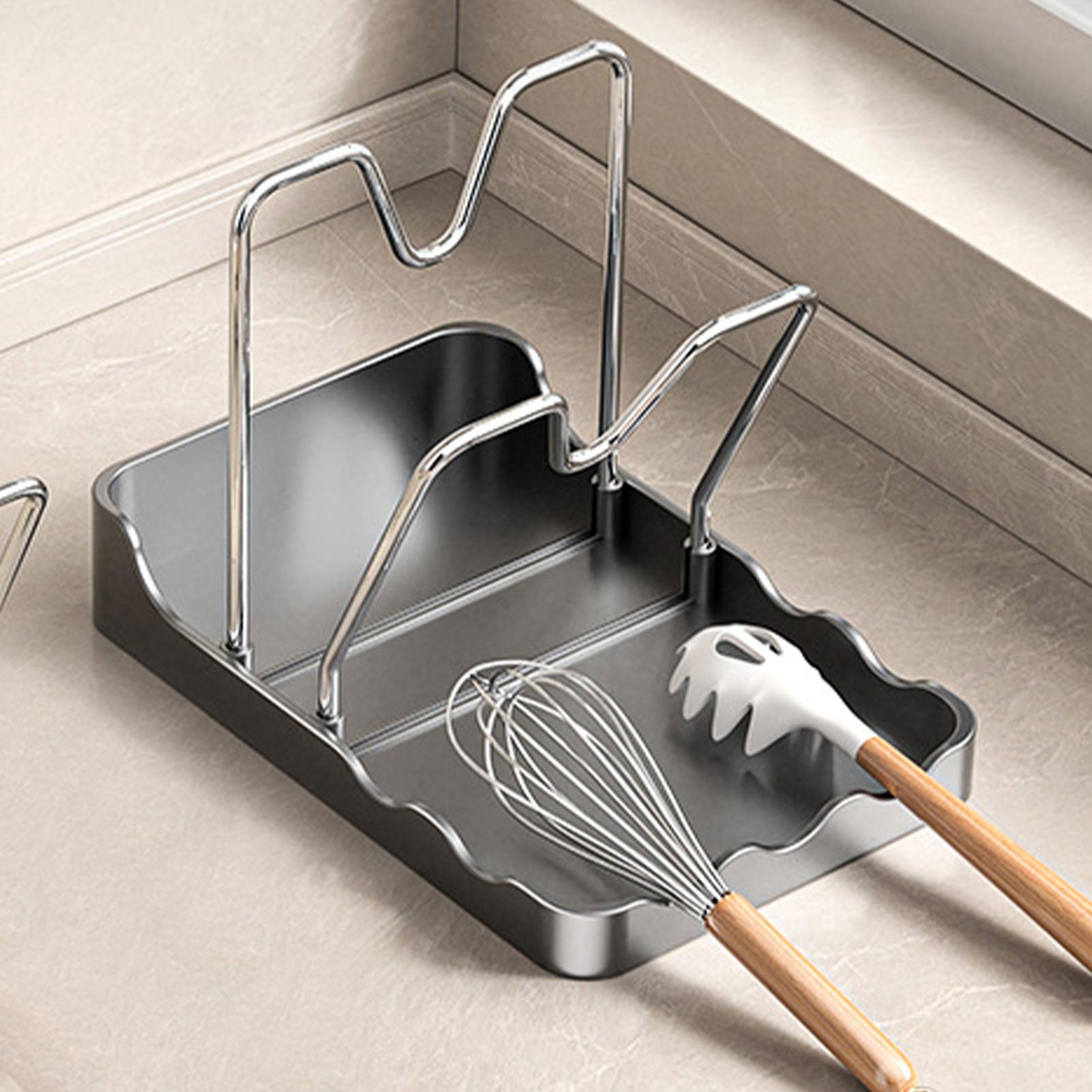Pot Lid Rack Vertical Spoon Dr - Kitchen Baking Pantry ulasan dan harga