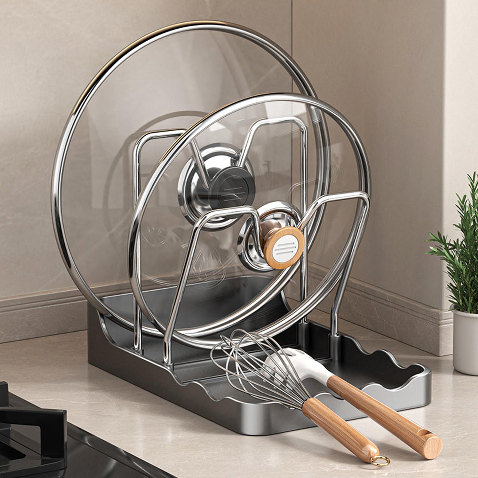 Pot Lid Rack Vertical Spoon Dr - Kitchen Baking Pantry ulasan dan harga