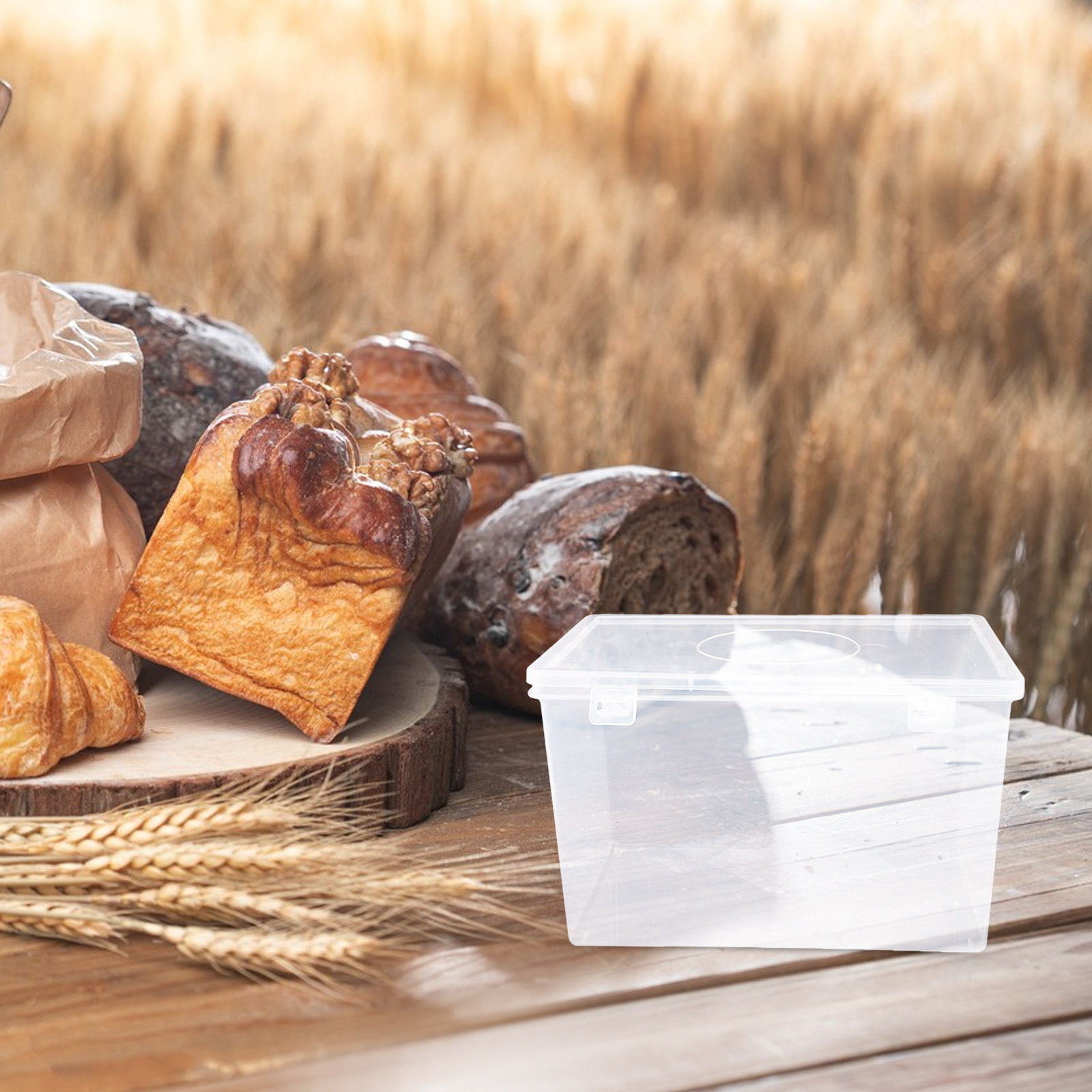 Clear Airtight Bread Box for K - Kitchen Baking Pantry ulasan dan harga