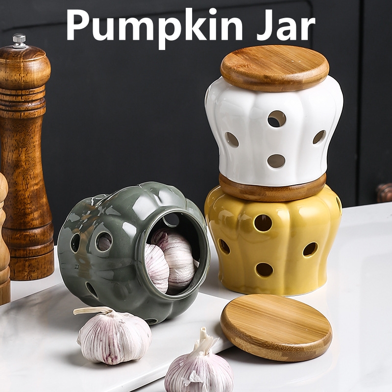 Pumpkin Jar with Lid Hollow Ou - Kitchen Bank ulasan dan harga