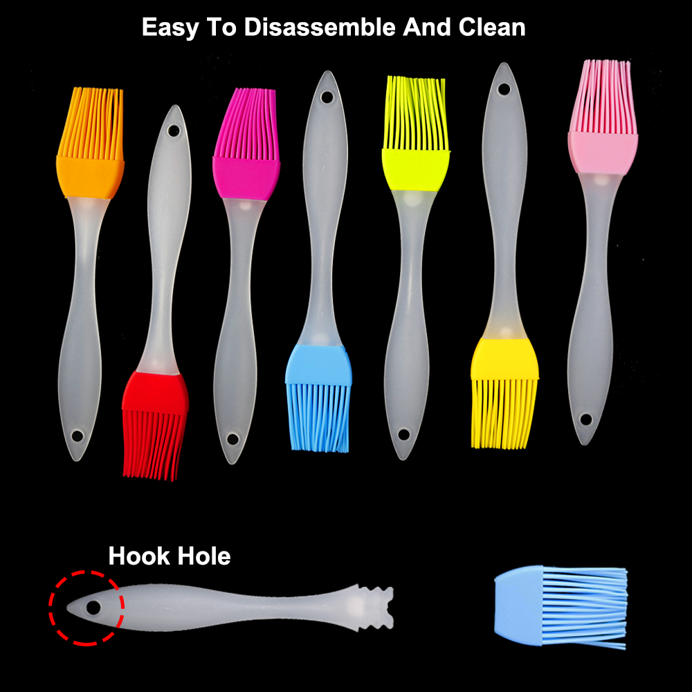 1Pcs 7 Colour Food Silicone Br - Kitchen Baking Brush ulasan dan harga