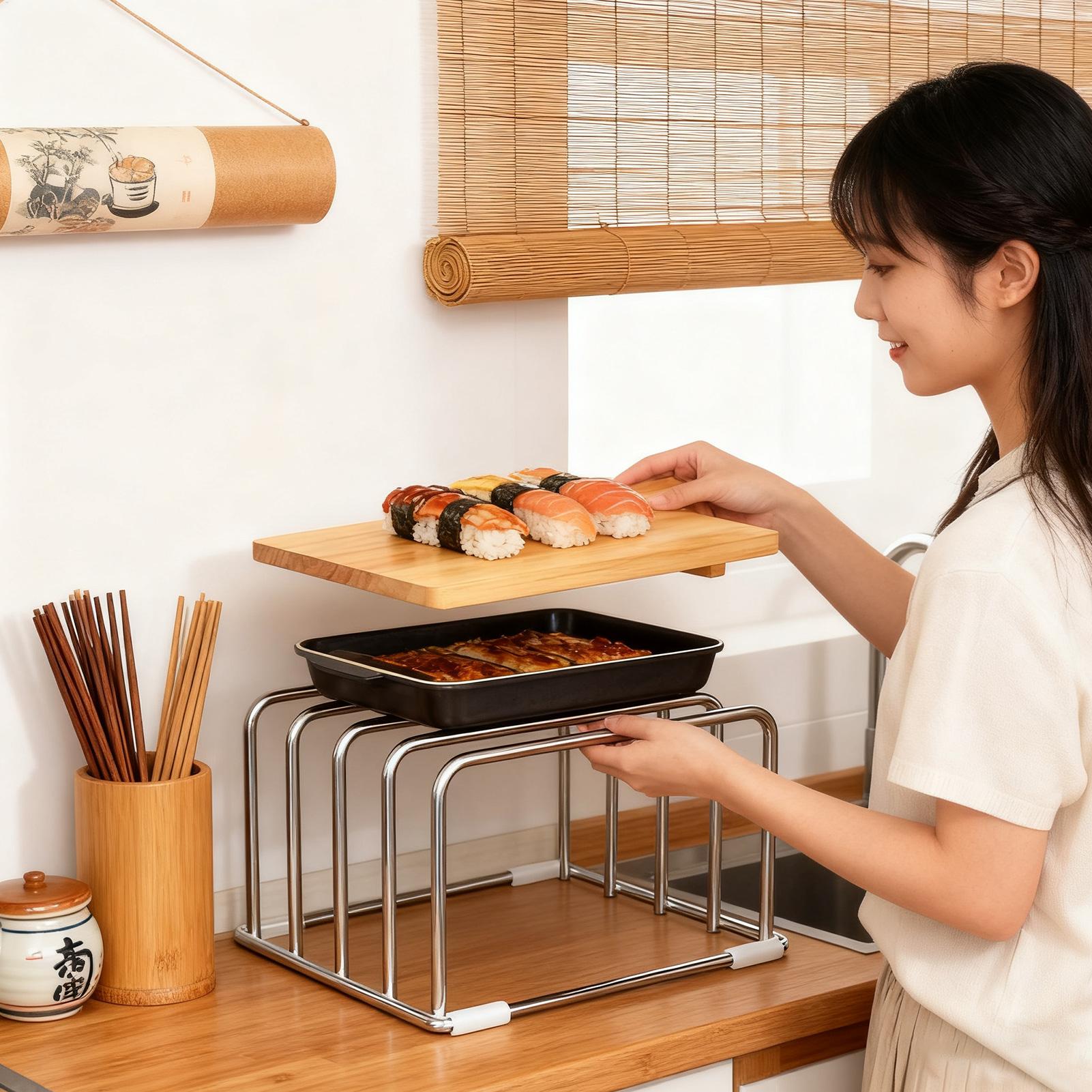 Vegetable Cutting Board Storag - Kitchen Cabinet Baking Organizer ulasan dan harga