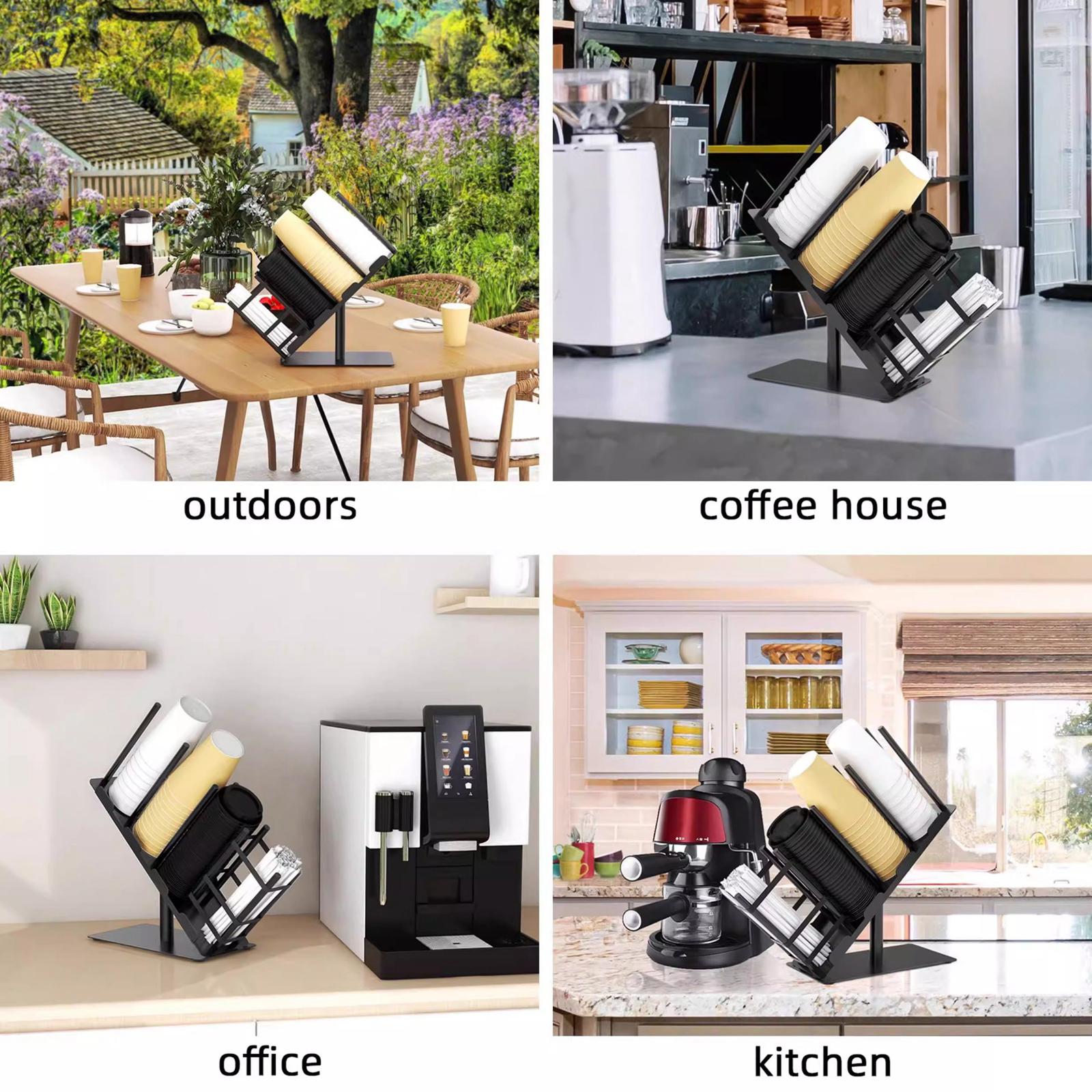 Paper Cup and Lid Holder Stora - Kitchen Cabinet Baking Organizer ulasan dan harga