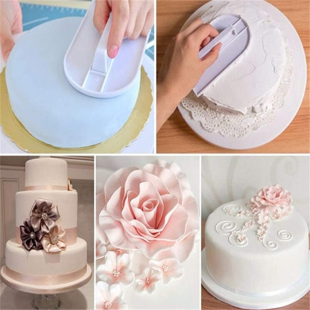 Plastic Cake Smoother DIY Fond - Kitchen Baking Brush ulasan dan harga