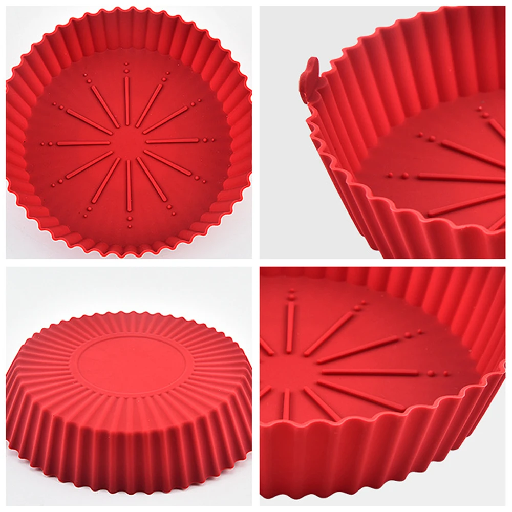 Round Air Fryer Silicone Pot - - Kitchen Essentials Baking Tray ulasan dan harga