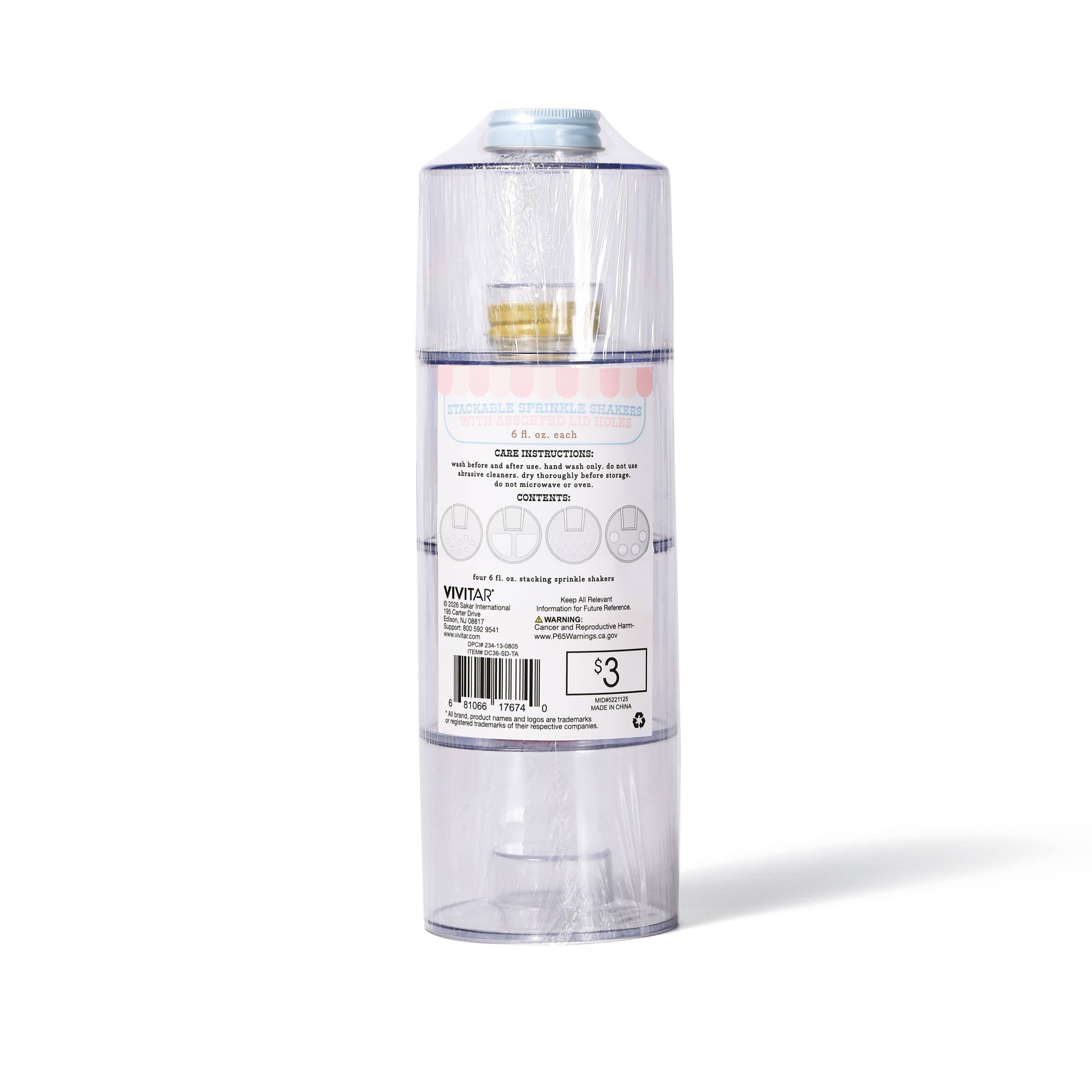 4pc Stackable Sprinkle Shaker  - Kitchen Baking Pantry ulasan dan harga
