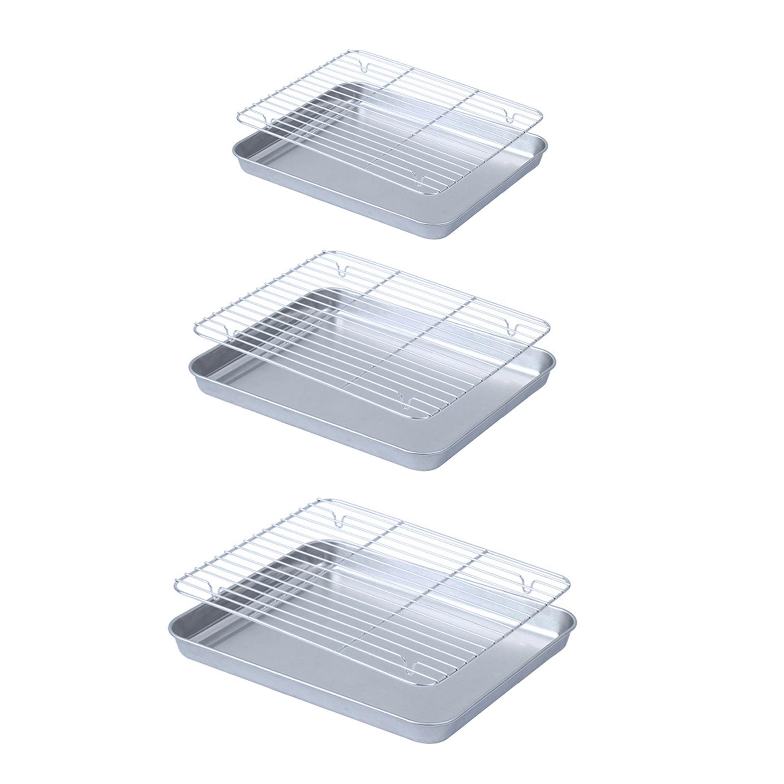 Baking Sheet Pan with Wire Rac - Kitchen Baking Pan Storage ulasan dan harga