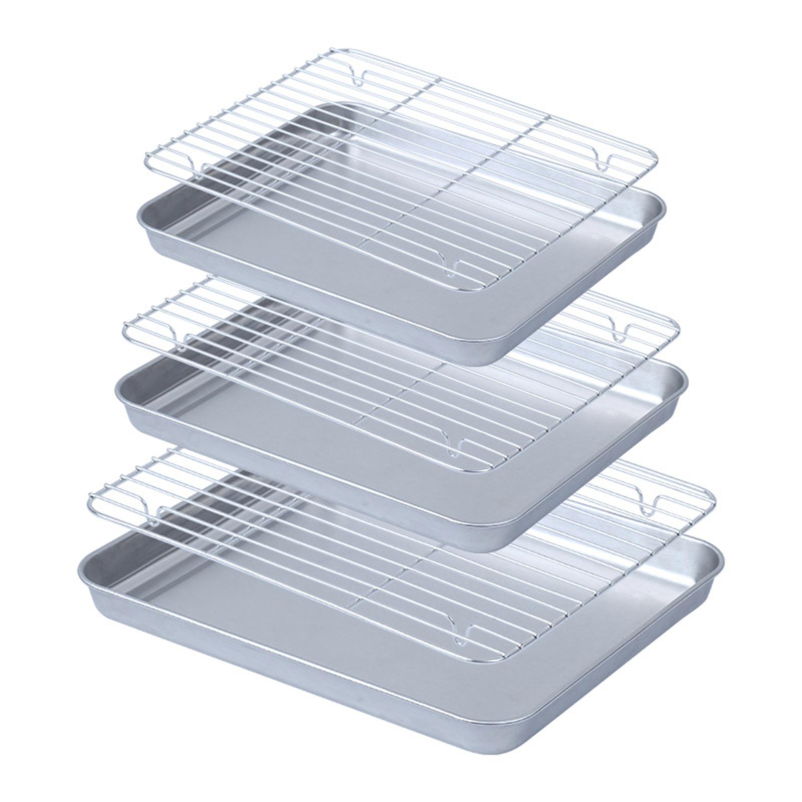 Baking Sheet Pan with Wire Rac - Kitchen Baking Pan Storage ulasan dan harga