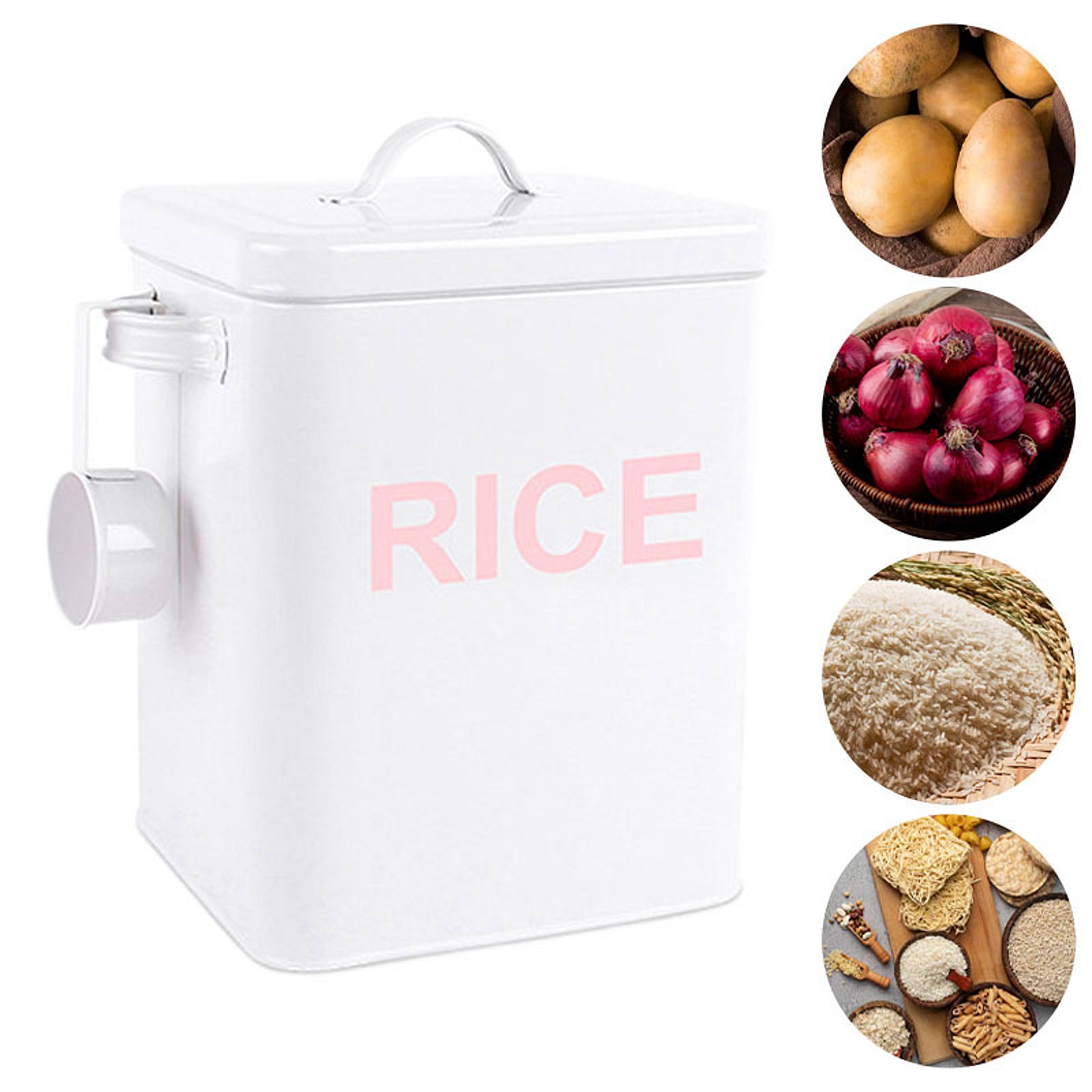 Sealed Metal Rice Storage Box  - Kitchen Baking Pantry ulasan dan harga