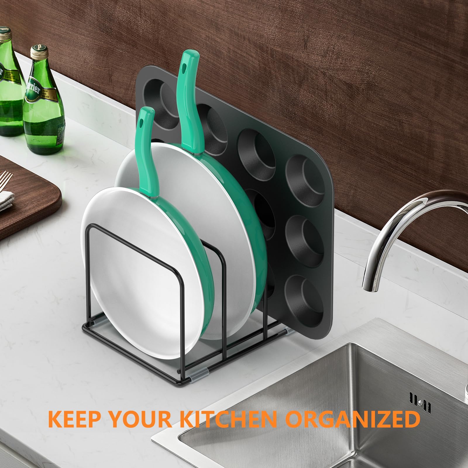 Pan Organizer Kitchen Cabinet  - Kitchen Baking Pan Storage ulasan dan harga