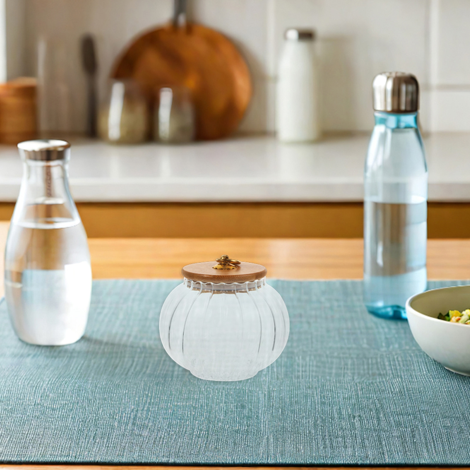 2Pcs Clear Pumpkin Glass Jar 8 - Kitchen Baking Pantry ulasan dan harga