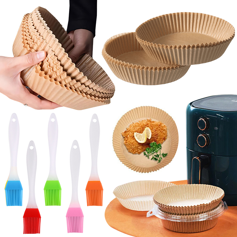 50/100PCS Air Fryer Paper Plat - Kitchen Baking Brush ulasan dan harga