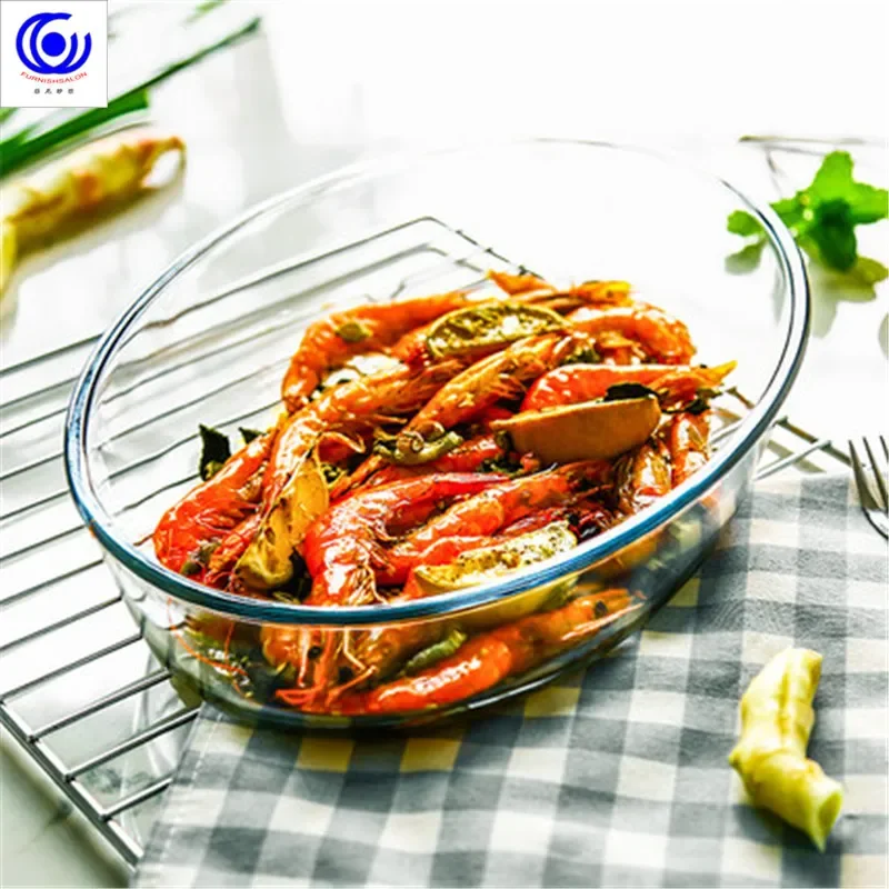 Large Capacity Toughened Glass - Kitchen Baking Pan Storage ulasan dan harga