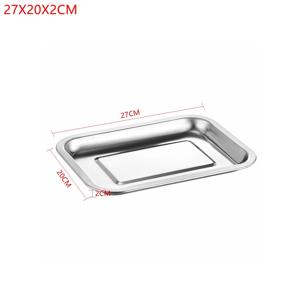 1PCS Stainless Steel Food Tray - Kitchen Baking Pan Storage ulasan dan harga