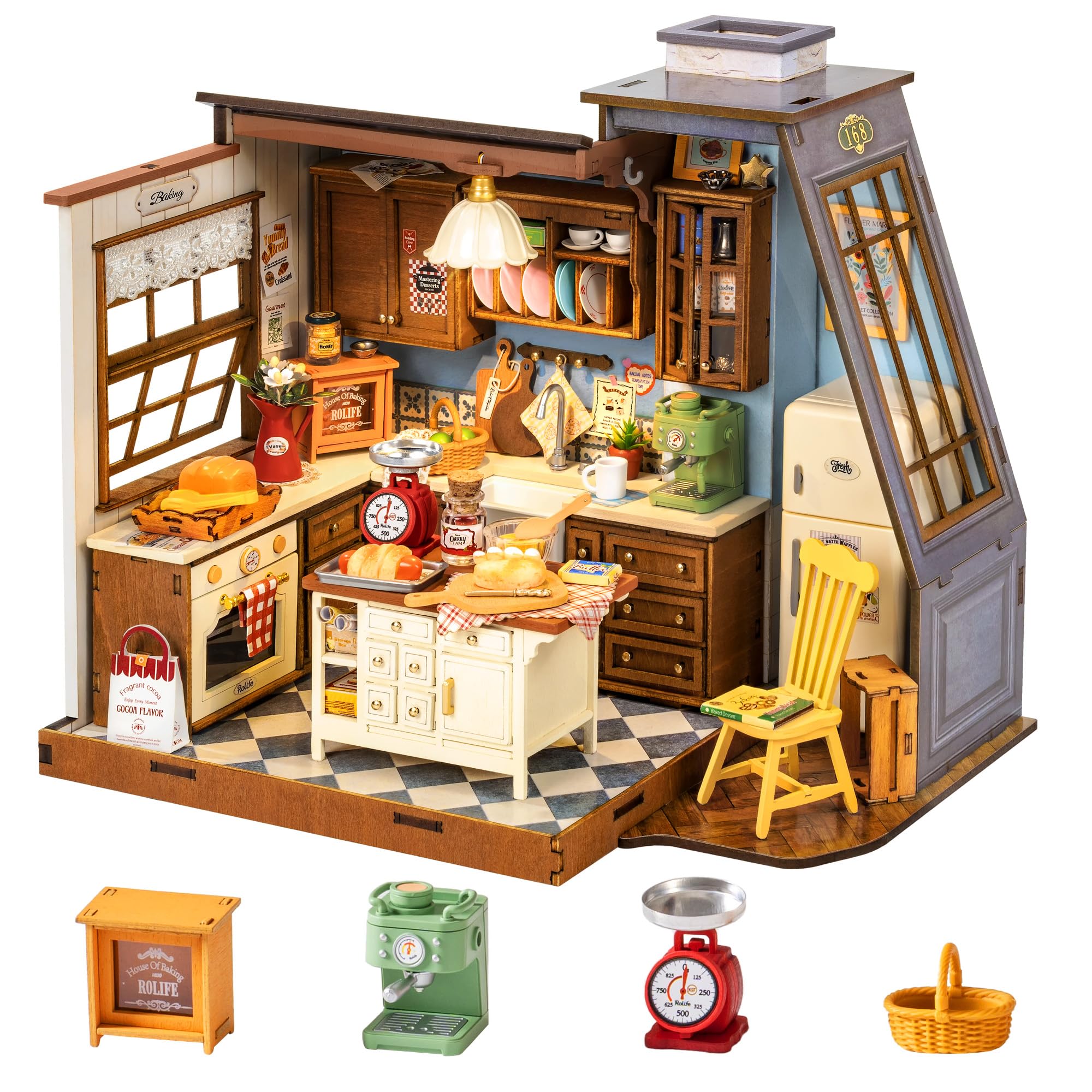 Rolife DIY Miniature House Kit - Baking Kitchen Robotime ulasan dan harga