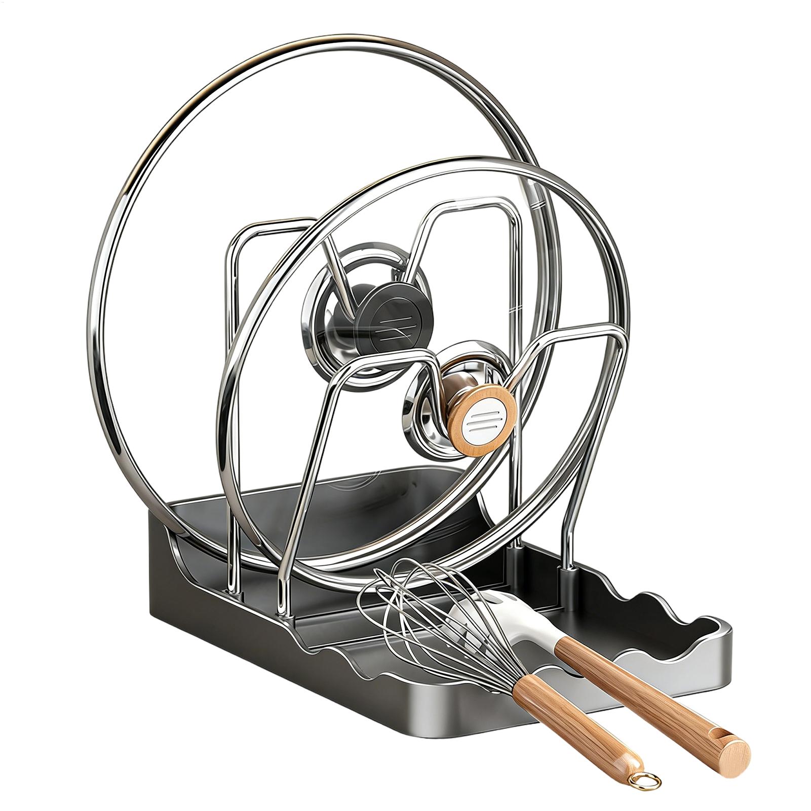 Pot Lid Rack Vertical Spoon St - Kitchen Baking Pantry ulasan dan harga