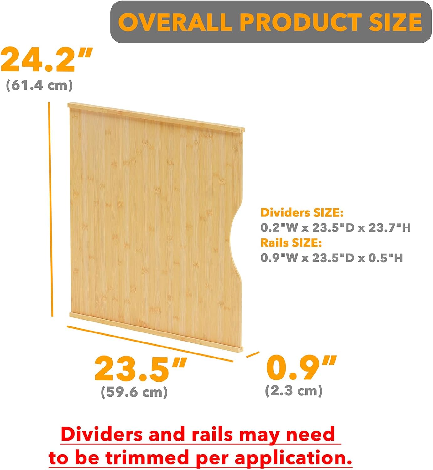 10 Pack Bamboo Tray Dividers f - Kitchen Baking Pantry ulasan dan harga